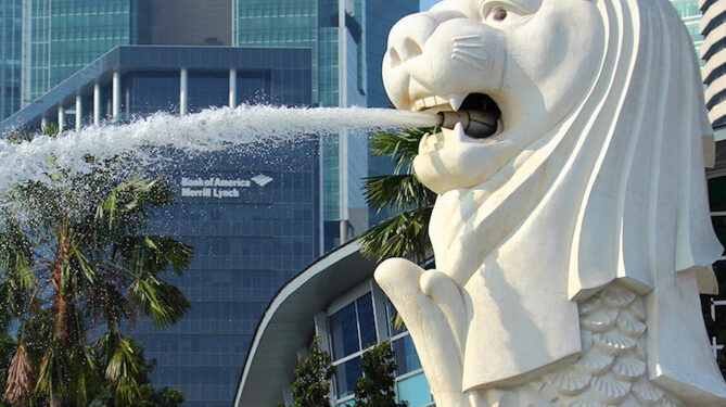 Merlion Park Singapura
