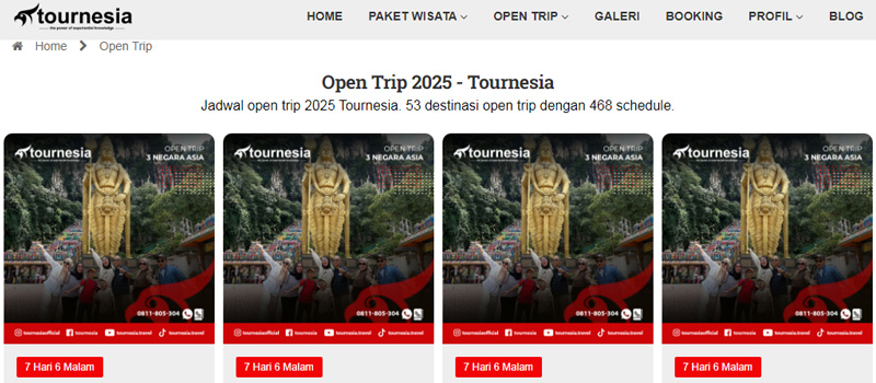 Struktur Pola Keberangkatan dan Jadwal Open Trip 3 Negara Malaysia Singapore Thailand