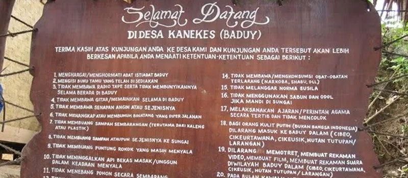 Tips Open Trip Baduy Untuk Larangan dan Pantangan Wisata Yang Wajib Dipatuhi