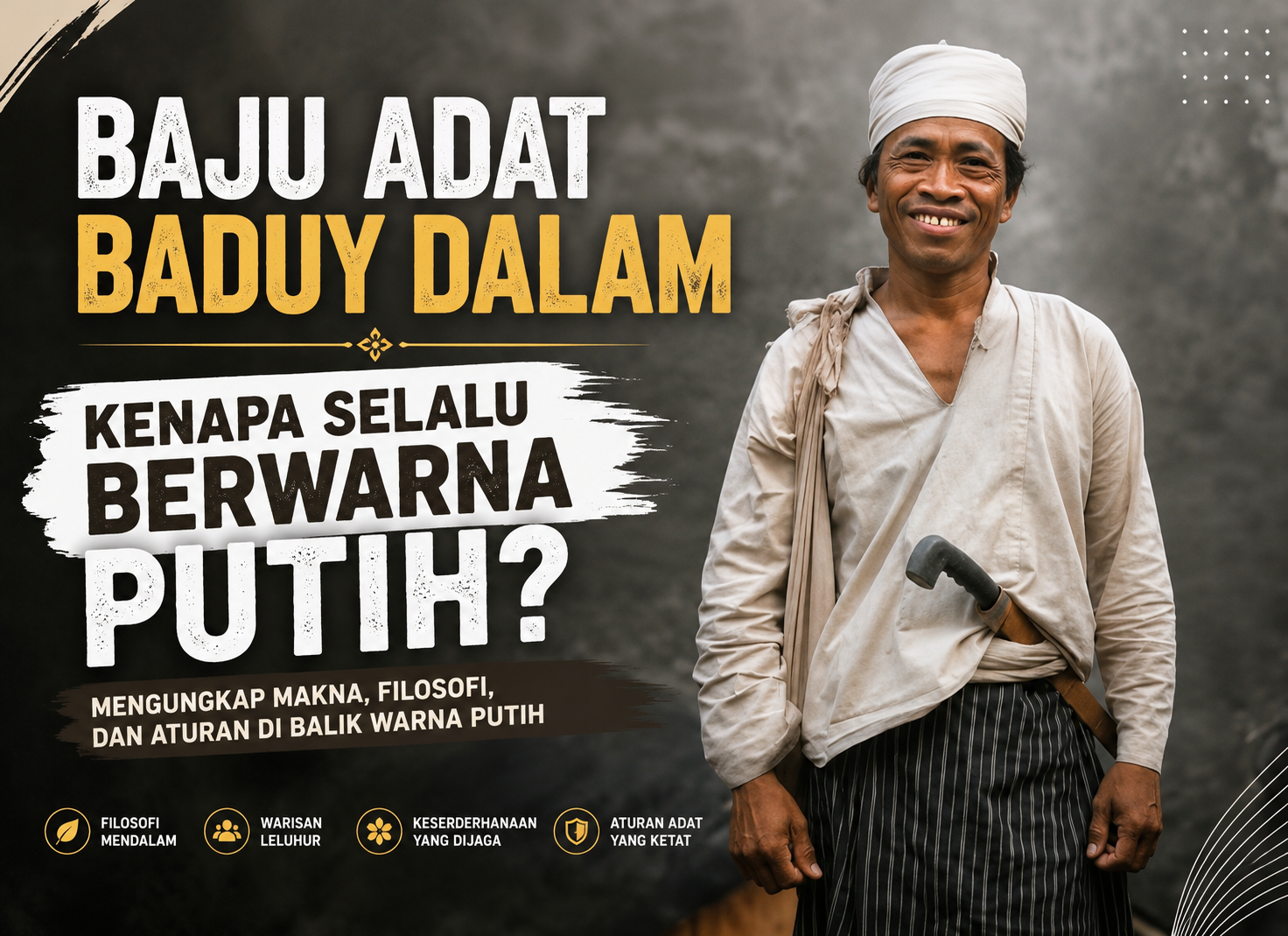 Baju Adat Baduy Dalam: Kenapa Selalu Berwarna Putih?