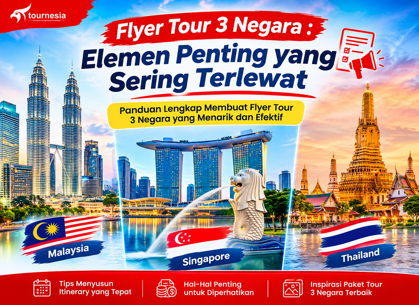 Flyer Tour 3 Negara : Elemen Penting yang Sering Terlewat
