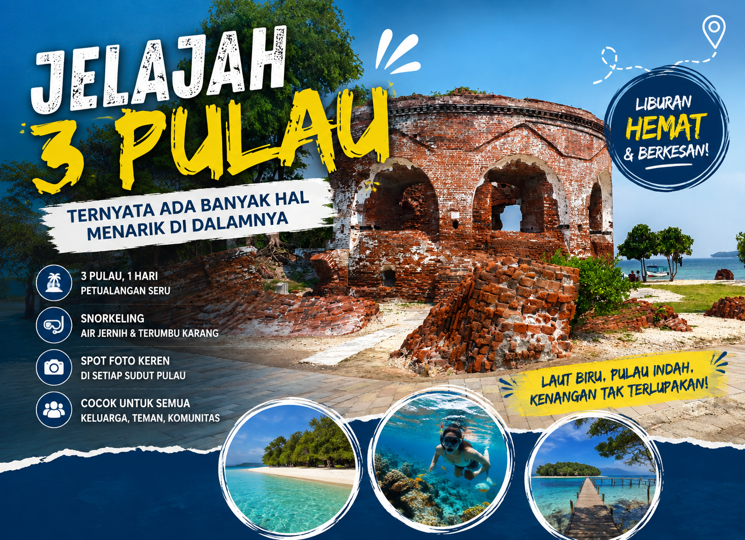 Jelajah 3 Pulau, Ternyata Ada Banyak Hal Menarik di Dalamnya