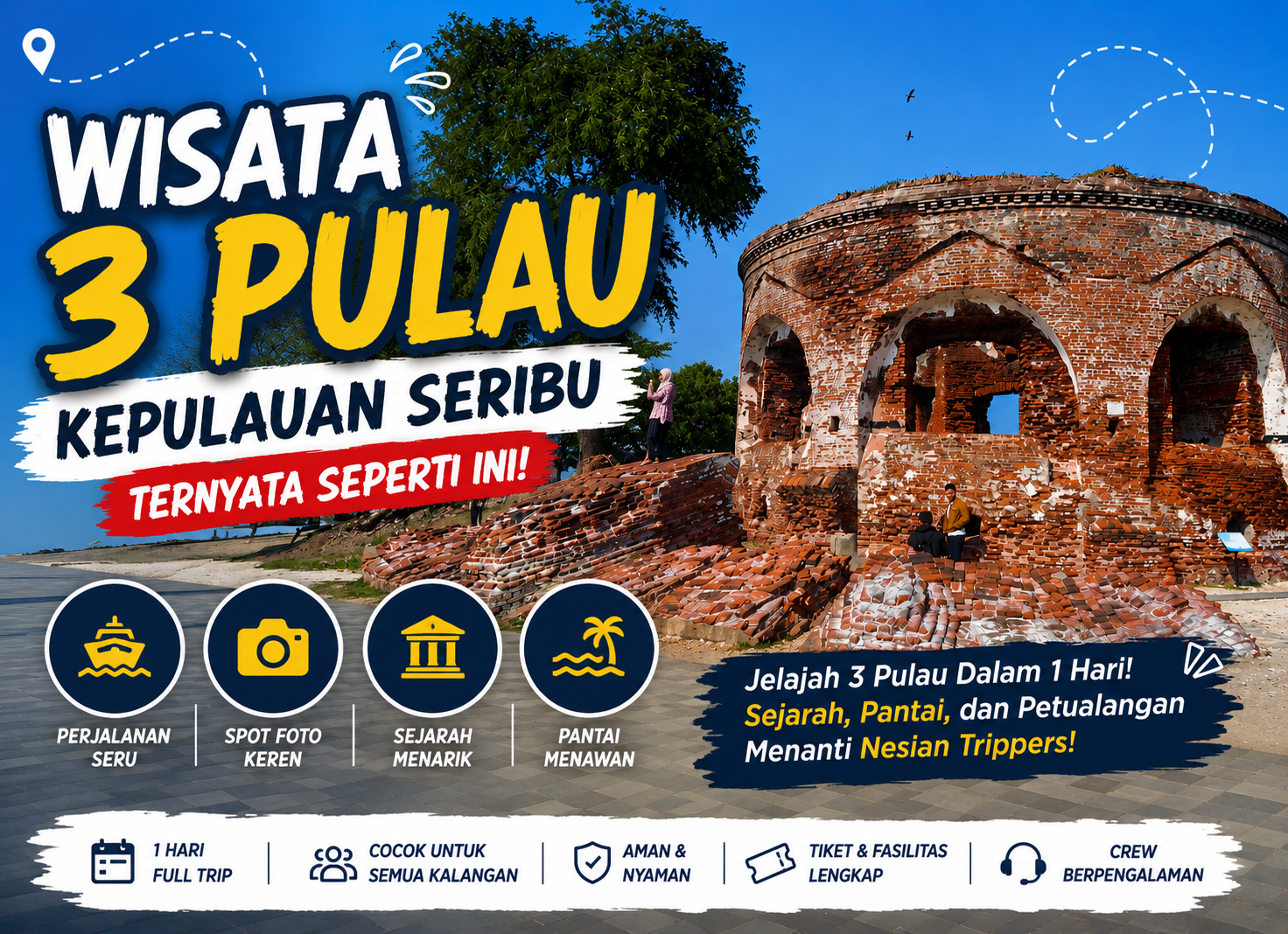 Wisata 3 Pulau Kepulauan Seribu, Ternyata Seperti Ini!