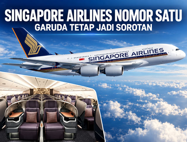 Singapore Airlines Nomor Satu, Garuda Tetap Jadi Sorotan