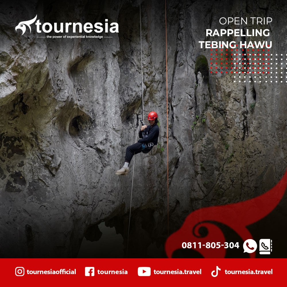 Paket Wisata Open Trip Rappelling Tebing Hawu Murah 2026 - Tournesia 